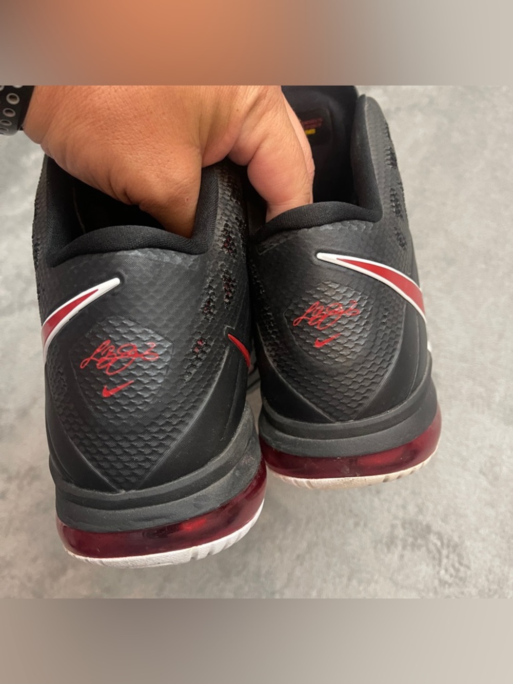 Nike Air Max LeBron 8 P.S. Mens 11.5 Black And Red - Picture 3 of 11